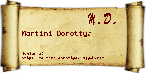Martini Dorottya névjegykártya